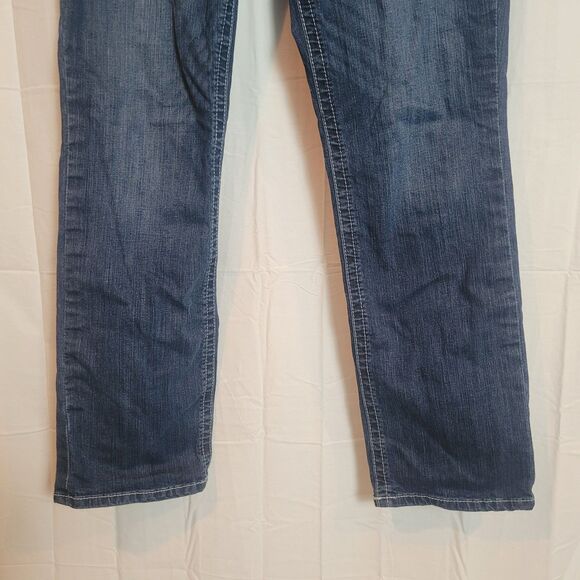 Ariat Real Denim Western Mid Rise Straight Jeans Women's Size 32 R Blue Denim - Picture 4 of 15